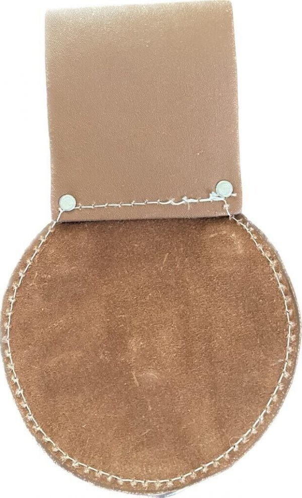 LEATHER  GOLD  Spud Wrench Holder with  Steel Rings