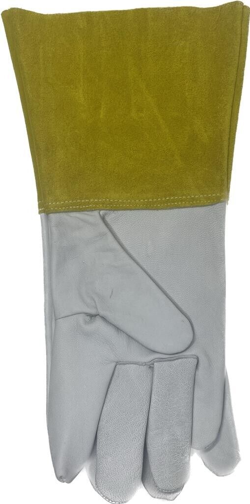 Leather Gold Top Grain  Goatskin Leather TIG Welding Gloves 6" cuff