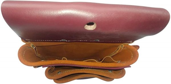 Leather Gold Genuine Leather Framer’s Rig Tool Belt,15 Pockets Sliding Pouches