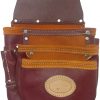 Leather Gold Genuine Leather Framer’s Rig Tool Belt,15 Pockets Sliding Pouches