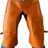 Leather Chaps, Apron, Orange Color for Work, Sports, Horse/Bike Gear, Saddle