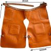 Leather Chaps, Apron, Orange Color for Work, Sports, Horse/Bike Gear, Saddle