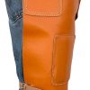 Leather Chaps, Apron, Orange Color for Work, Sports, Horse/Bike Gear, Saddle