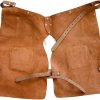 Leather Chaps, Apron, Orange Color for Work, Sports, Horse/Bike Gear, Saddle