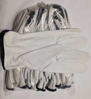 10 Doz Case, Goat Skin Grain Leather Drivers, work safety gloves (PPE), Size L