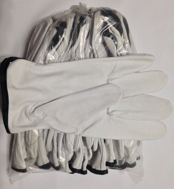 10 Doz Case, Goat Skin Grain Leather Drivers, work safety gloves (PPE), Size L