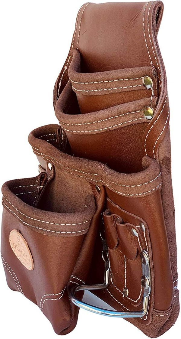 Western Heritage Cow Grain Leather Heavy Duty 10 Pocket Carpenters' Tool Pouch