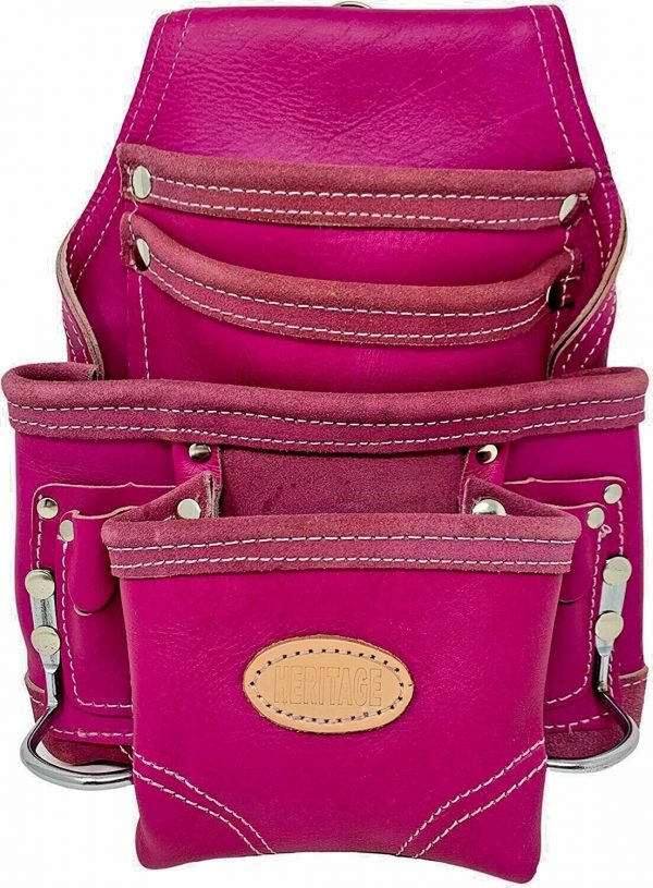 Western Heritage Cow Grain Leather Heavy Duty 10 Pocket Carpenters' Tool Pouch