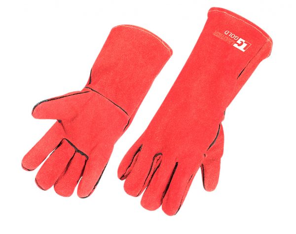 Welding Gloves HEAT RESISTANT Cow Split Leather BBQ/Camping/Cooking Gloves