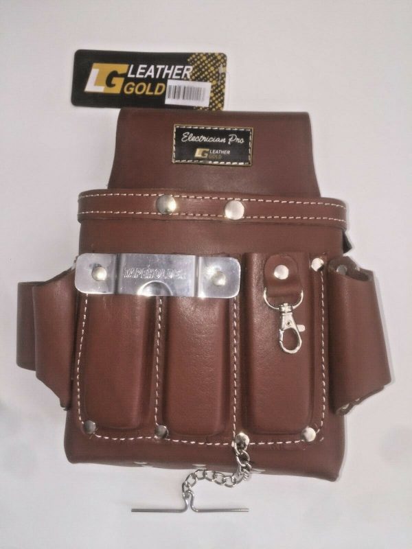 Leather Gold Leather Electrician Tool Pouch ELECTRICIAN PRO, 3400