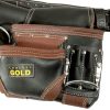 LEATHER GOLD Genuine Finished Leather Framer’s adjustable Rig, Tool Belt 3450