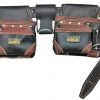 LEATHER GOLD Genuine Finished Leather Framer’s adjustable Rig, Tool Belt 3450
