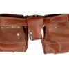 LEATHER GOLD Genuine Finished Leather Framer’s adjustable Rig, Tool Belt 3450