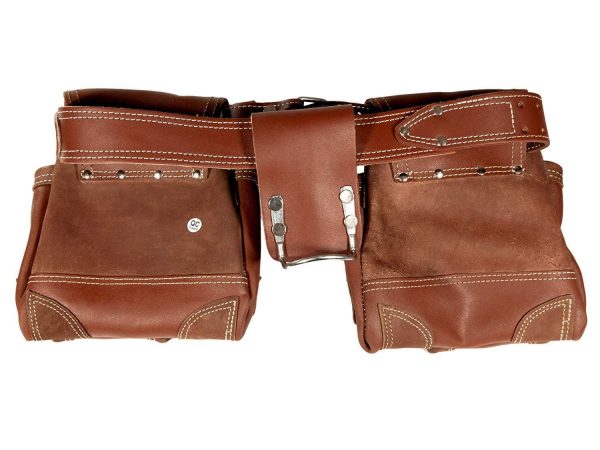 LEATHER GOLD Genuine Finished Leather Framer’s adjustable Rig, Tool Belt 3450