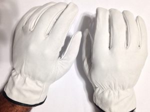Goat Skin Grain Leather Driver work safety golve Size Large