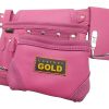 LEATHER GOLD Genuine Finished Leather Framer’s adjustable Rig, Tool Belt 3450