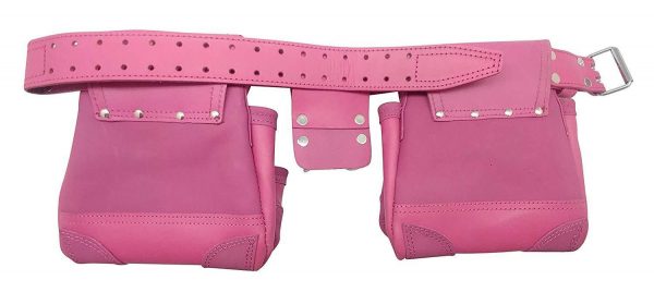 LEATHER GOLD Genuine Finished Leather Framer’s adjustable Rig, Tool Belt 3450