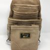 Leather Gold Economy 10-Pocket Suede Leather Carpenter Tool Bag & Storage Pouch.