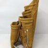 Leather Gold Economy 10-Pocket Suede Leather Carpenter Tool Bag & Storage Pouch.