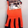 Touch Screen, High Vis Synthetic Leather Mechanics Gloves, Orange Color Size L
