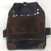 Leather Gold Oil Tanned Leather Pouch With Extra Big Pockets For Nails And Tools