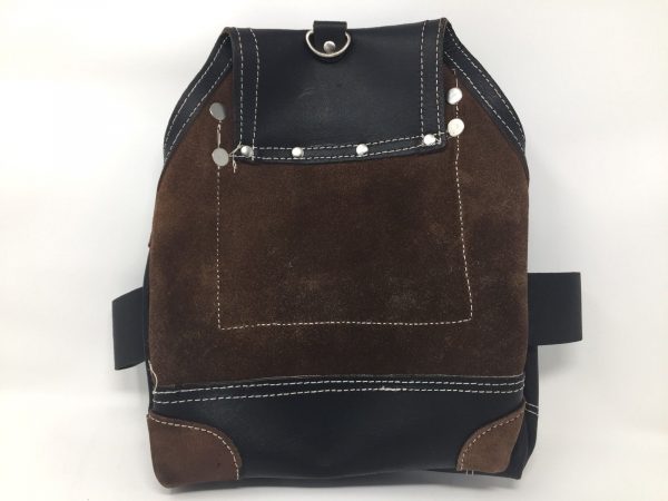 Leather Gold Oil Tanned Leather Pouch With Extra Big Pockets For Nails And Tools