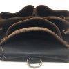 Leather Gold Oil Tanned Leather Pouch With Extra Big Pockets For Nails And Tools
