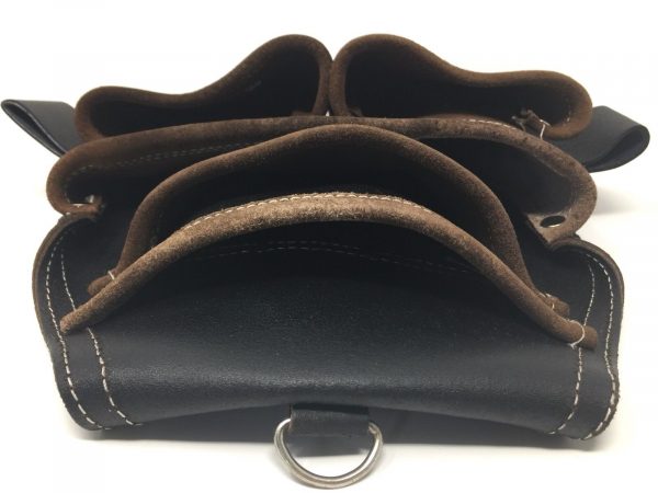 Leather Gold Oil Tanned Leather Pouch With Extra Big Pockets For Nails And Tools