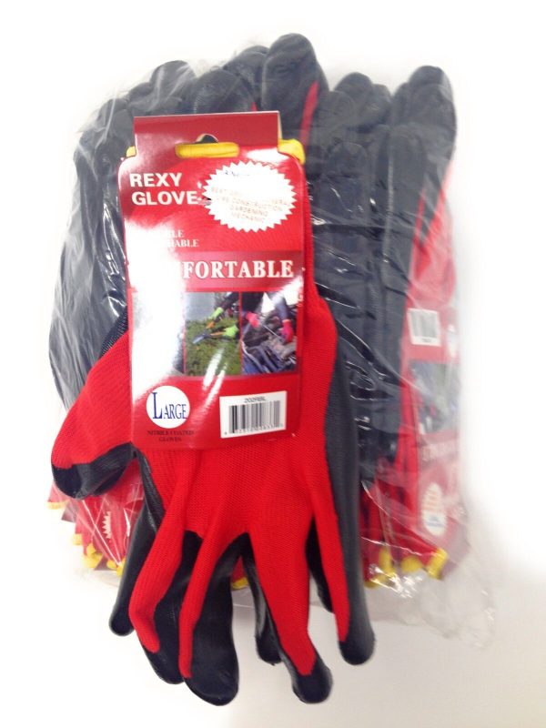 120 Pairs Mastpur Nitrile Coated Work Gloves (Size Small) Green, Orange  & Red