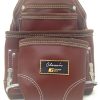 Pack Of 5  Leather CLASSIC Ten Pocket BRN Tann Tool Pouch 2 Hammer Holders