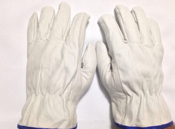 10 Dozen Pr Pack Cow Hide Grain Leather Drivers  golve Natural Color   Large (L)