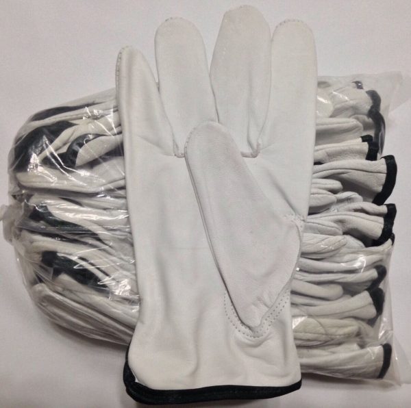 12 Pair Pack, Goat Skin Grain Leather Drivers, work safety gloves (PPE), Size  S