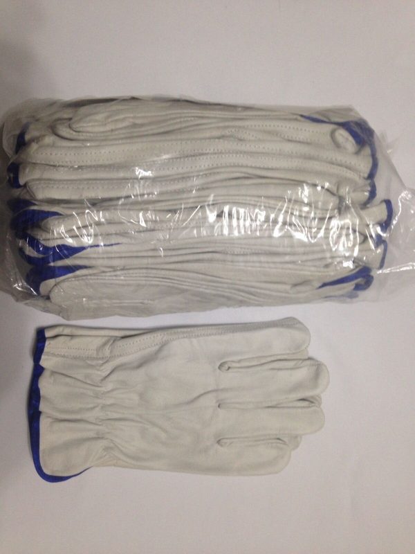 12 Pair Pack Cow Hide Grain Leather Driver, work ,safety golves Size   (XL)