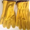 Cow Brushed Leather (Suede) Drivers Glove Large, Golden Color