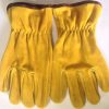 Cow Brushed Leather (Suede) Drivers Glove Large, Golden Color