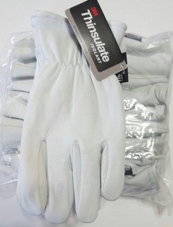 12 Pair , Goat Skin Grain Leather Thinsulate Lining ,  safety gloves (PPE), L