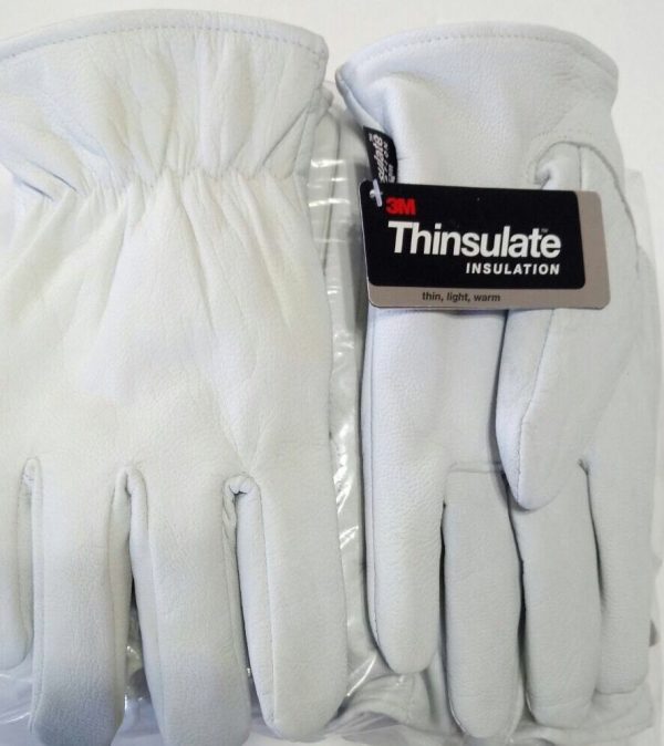 12 Pair , Goat Skin Grain Leather Thinsulate Lining ,  safety gloves (PPE), L